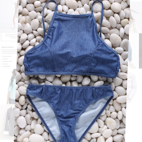 Other - LAST CHANCE 24 Hr Sale Denim print bikini